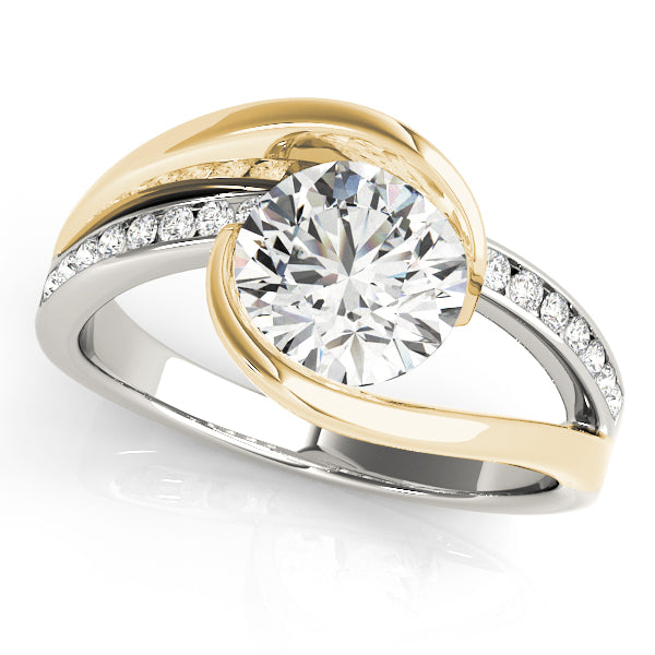 Twist Channel-Set Diamond Engagement Ring (1/5 ct. tw.)