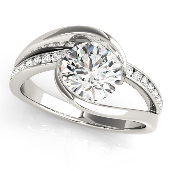 Twist Channel-Set Diamond Engagement Ring (1/5 ct. tw.)