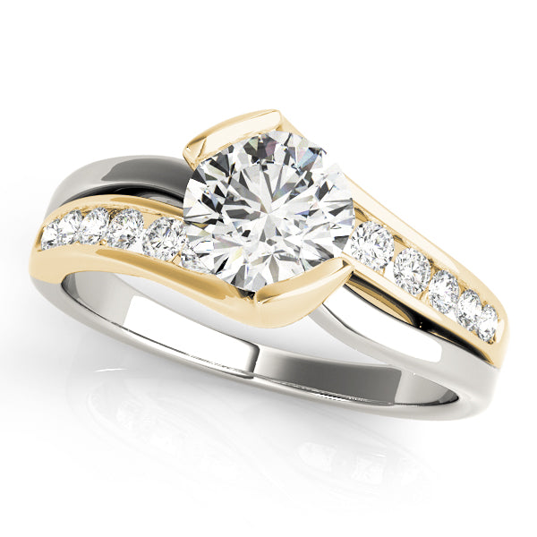 Graduated Channel-Set Twist Diamond Engagement Ring (1/4 ct. tw.)