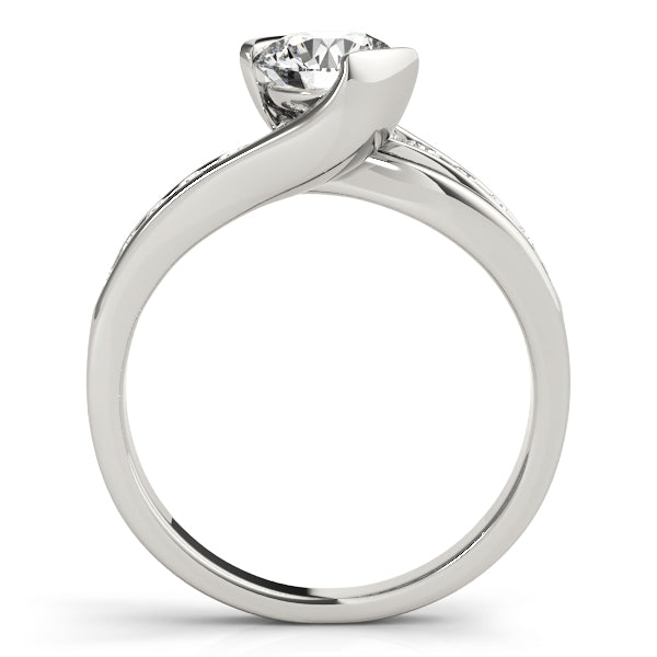 Graduated Channel-Set Twist Diamond Engagement Ring (1/4 ct. tw.)