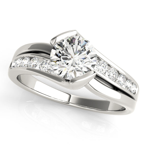 Graduated Channel-Set Twist Diamond Engagement Ring (1 1/2 ct. tw.)