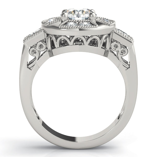 Vintage Milgrain Diamond Engagement Ring (3/8 ct. tw.)