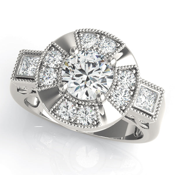 Vintage Milgrain Diamond Engagement Ring (3/8 ct. tw.)