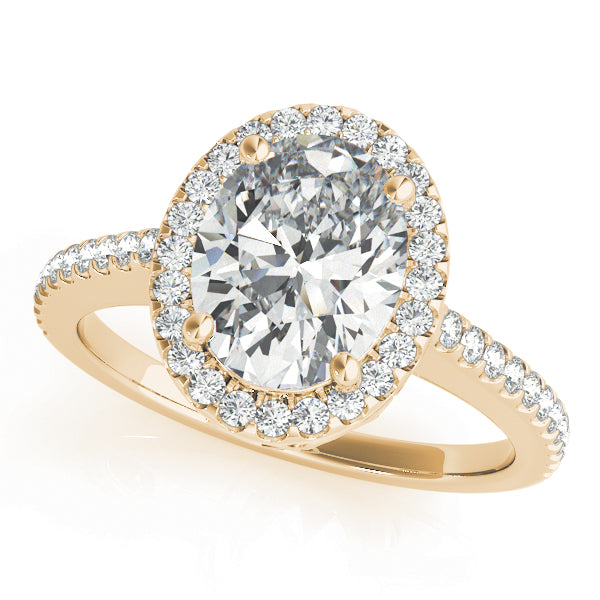 Halo Pavé Diamond Engagement Ring