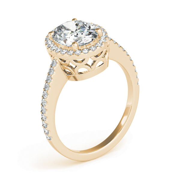 Halo Pavé Diamond Engagement Ring