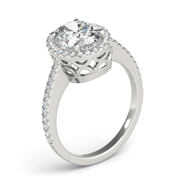 Halo Pavé Diamond Engagement Ring