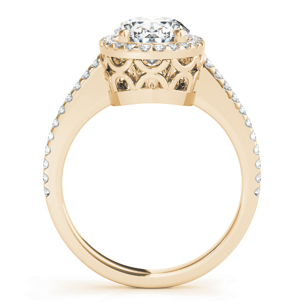 Halo Pavé Diamond Engagement Ring
