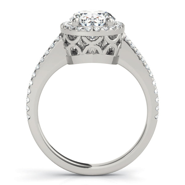 Halo Pavé Diamond Engagement Ring