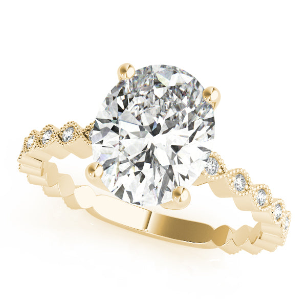 Beaded Milgrain Diamond Engagement Ring (1/10 ct. tw.)