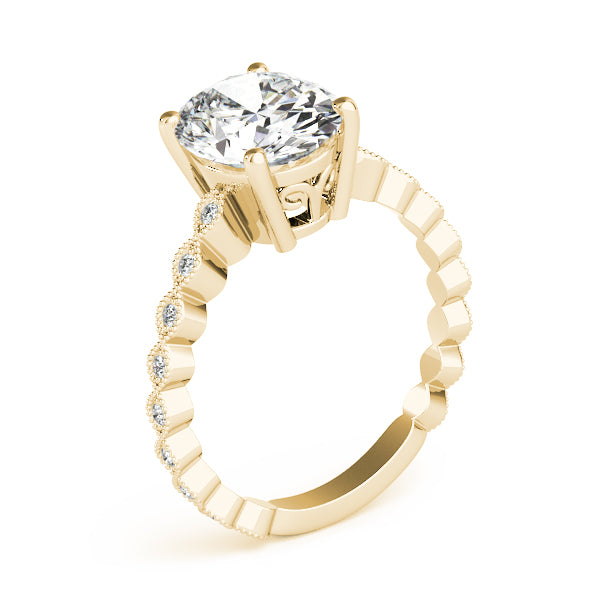 Beaded Milgrain Diamond Engagement Ring (1/10 ct. tw.)