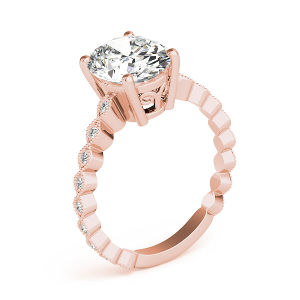 Beaded Milgrain Diamond Engagement Ring (1/10 ct. tw.)