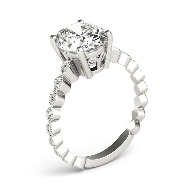 Beaded Milgrain Diamond Engagement Ring (1/10 ct. tw.)