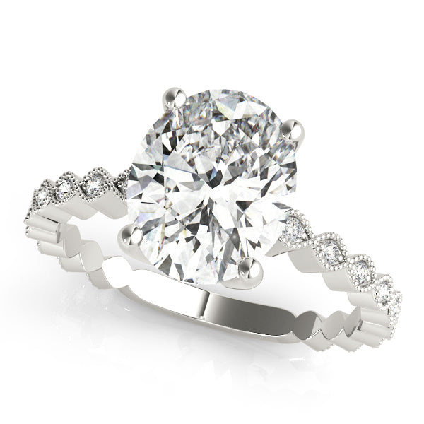 Beaded Milgrain Diamond Engagement Ring (1/10 ct. tw.)