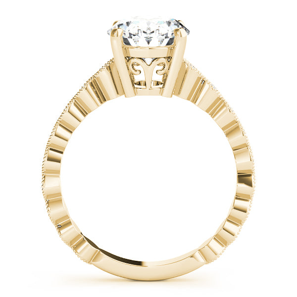 Beaded Milgrain Diamond Engagement Ring (1/10 ct. tw.)