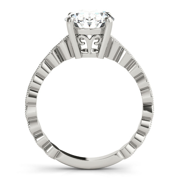 Beaded Milgrain Diamond Engagement Ring (1/10 ct. tw.)