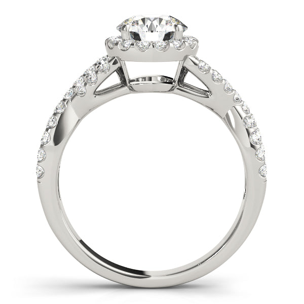 Twist Pavé Halo Diamond Engagement Ring (1/2 ct. tw.)
