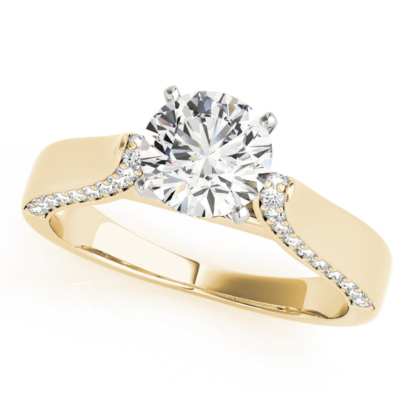Graceful Pavé Split-Shank Diamond Engagement Ring (1/4 ct. tw.)