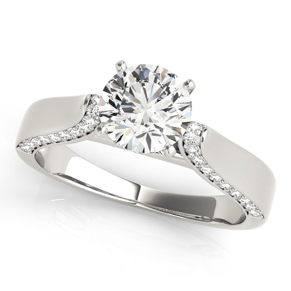 Graceful Pavé Split-Shank Diamond Engagement Ring (1/4 ct. tw.)