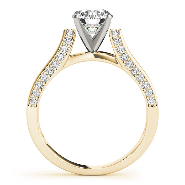 Graceful Pavé Split-Shank Diamond Engagement Ring (1/4 ct. tw.)