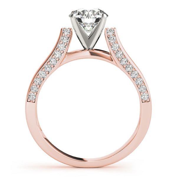 Graceful Pavé Split-Shank Diamond Engagement Ring (1/4 ct. tw.)