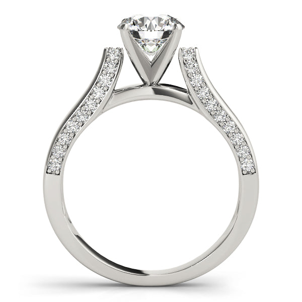 Graceful Pavé Split-Shank Diamond Engagement Ring (1/4 ct. tw.)