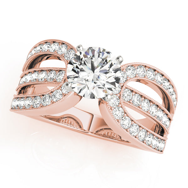 Romantic Pavé Diamond Crossover Engagement Ring (1/2 ct. tw.)