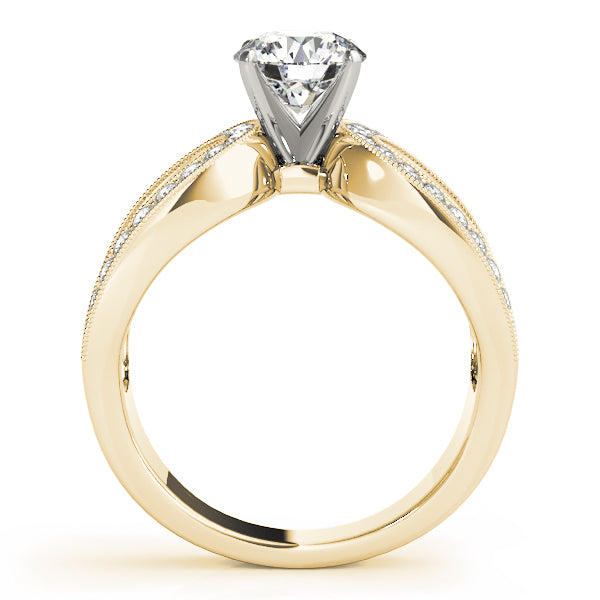 Romantic Pavé Diamond Crossover Engagement Ring (1/2 ct. tw.)