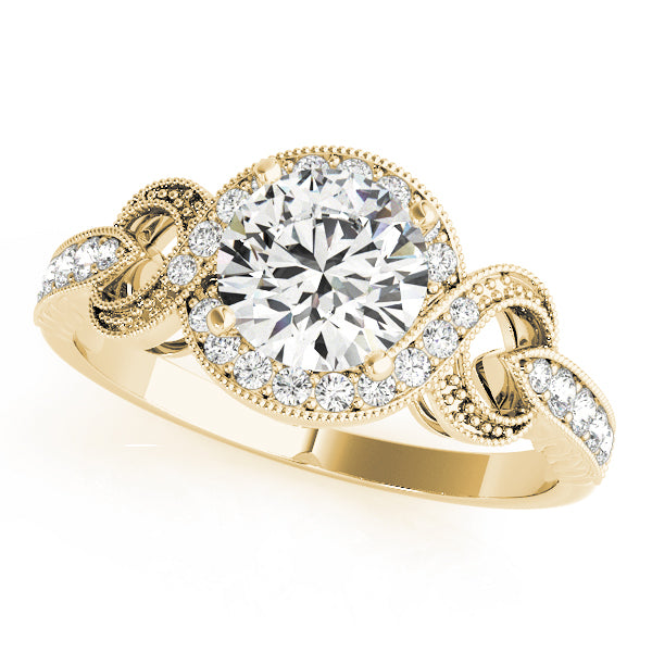 Romantic Pavé Halo Diamond Engagement Ring (1/4 ct. tw.)