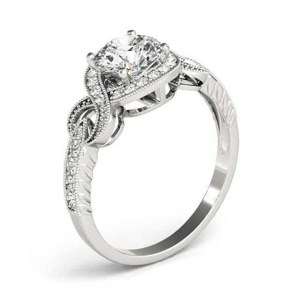 Romantic Pavé Halo Diamond Engagement Ring (1/4 ct. tw.)