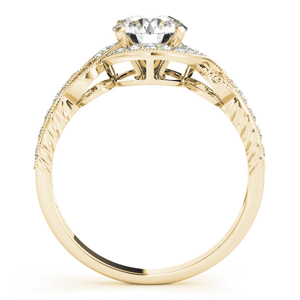Romantic Pavé Halo Diamond Engagement Ring (1/4 ct. tw.)