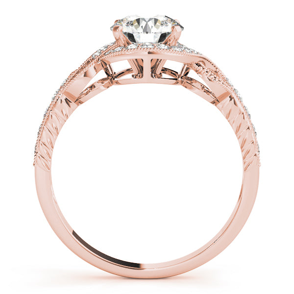 Romantic Pavé Halo Diamond Engagement Ring (1/4 ct. tw.)