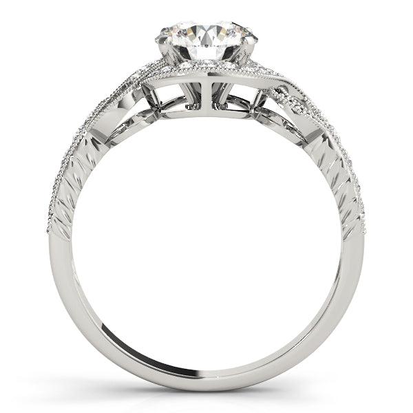 Romantic Pavé Halo Diamond Engagement Ring (1/4 ct. tw.)