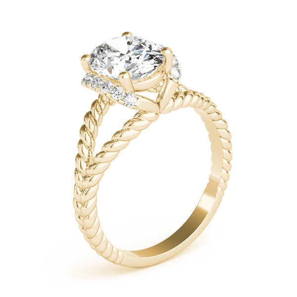 Twist Pavé Diamond Engagement Ring (1/8 ct. tw.)