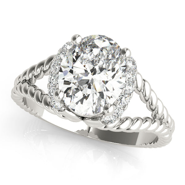Twist Pavé Diamond Engagement Ring (1/8 ct. tw.)