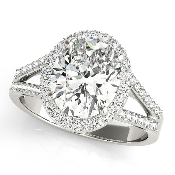 Split Shank Halo Diamond Engagement Ring (1/3 ct. tw.)
