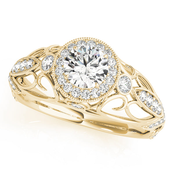 Romantic Milgrain Filigree Diamond Engagement Ring (1/3 ct. tw.)