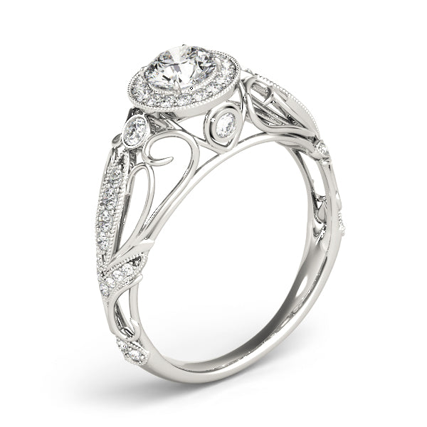 Romantic Milgrain Filigree Diamond Engagement Ring (1/3 ct. tw.)