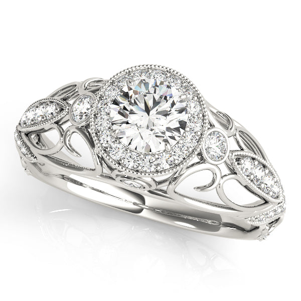 Romantic Milgrain Filigree Diamond Engagement Ring (1/3 ct. tw.)