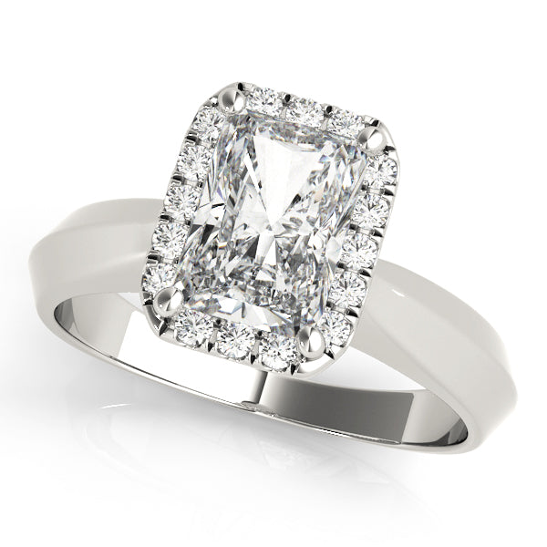 Halo Pavé Diamond Engagement Ring (1/10 ct. tw.)