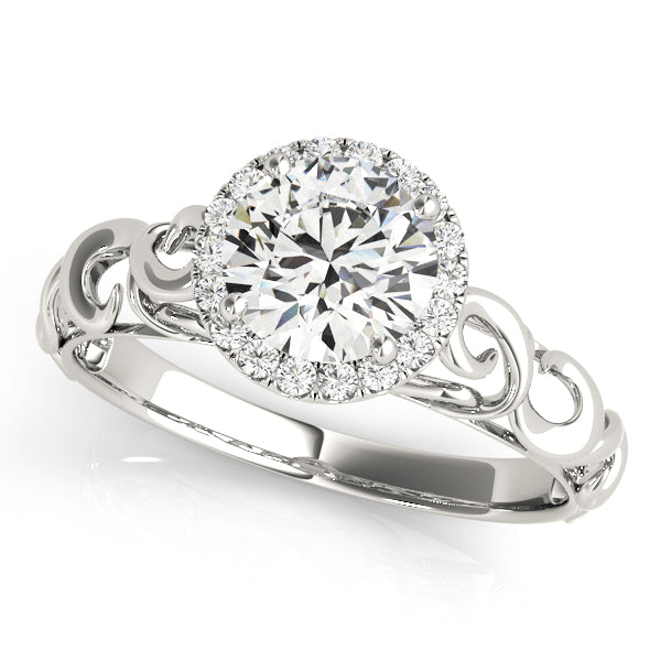 Romantic Halo Diamond Engagement Ring (1/15 ct. tw.)