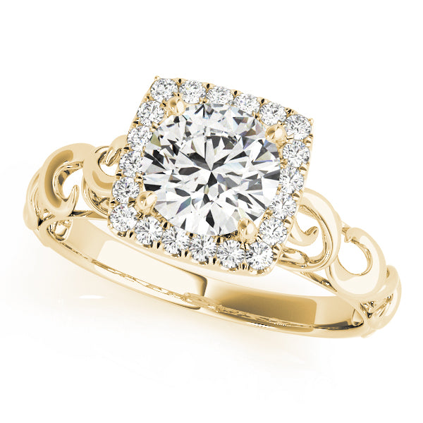 Romantic Cushion Halo Diamond Engagement Ring (1/5 ct. tw.)