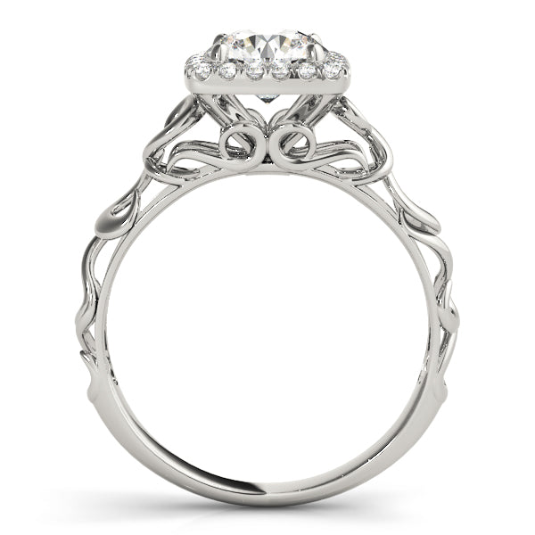 Romantic Cushion Halo Diamond Engagement Ring (1/15 ct. tw.)
