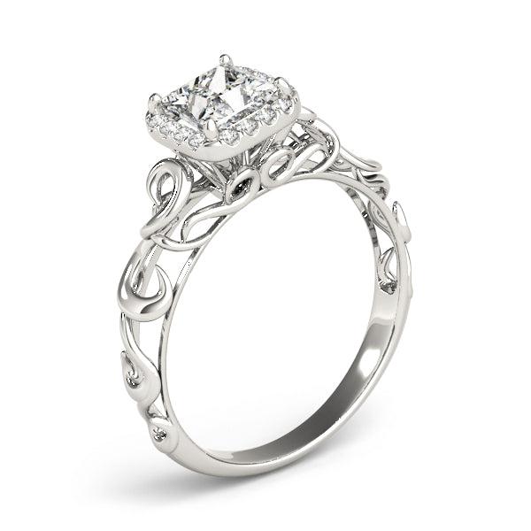 Romantic Halo Diamond Engagement Ring (1/15 ct. tw.)