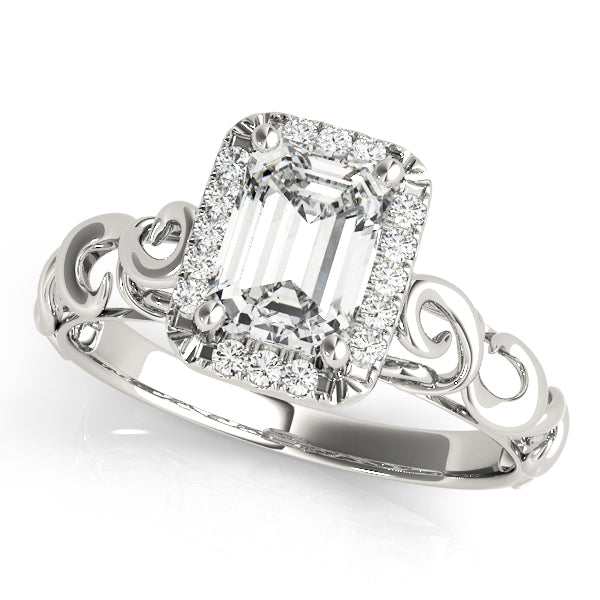 Romantic Pavé Halo Diamond Engagement Ring (1/6 ct. tw.)