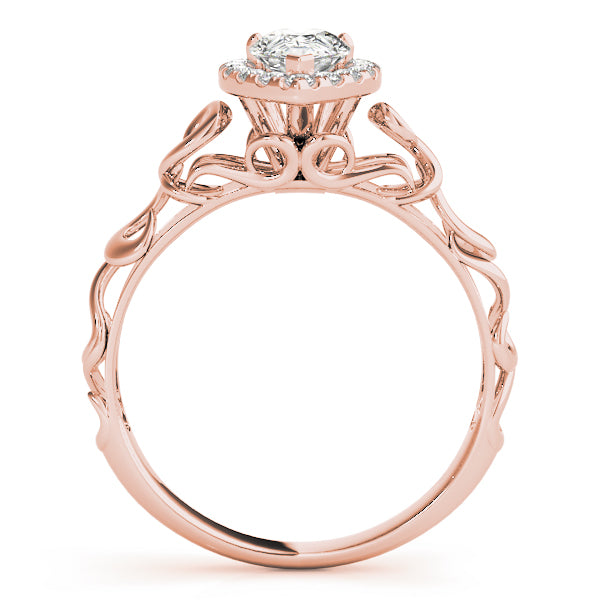 Romantic Halo Diamond Engagement Ring (1/8 ct. tw.)