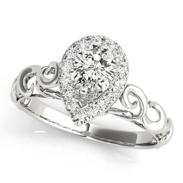 Romantic Halo Diamond Engagement Ring (1/10 ct. tw.)