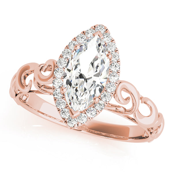Romantic Halo Diamond Engagement Ring (1/15 ct. tw.)