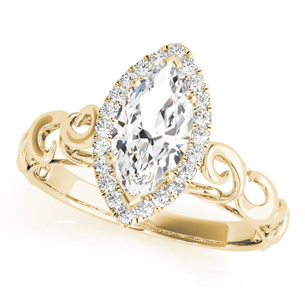 Romantic Halo Diamond Engagement Ring (1/15 ct. tw.)