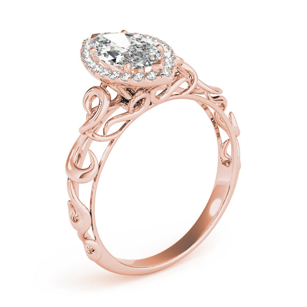 Romantic Halo Diamond Engagement Ring (1/15 ct. tw.)