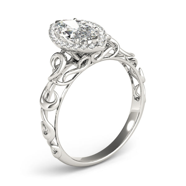 Romantic Halo Diamond Engagement Ring (1/15 ct. tw.)